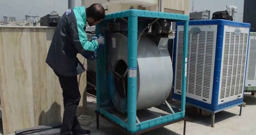 ساخت کولر آبی با موتور یخچال